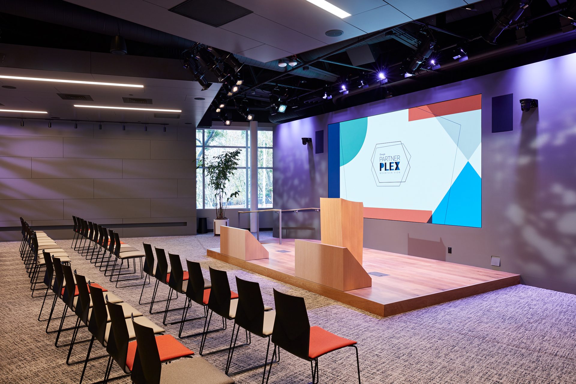 Partner Plex auditorium with show control systems